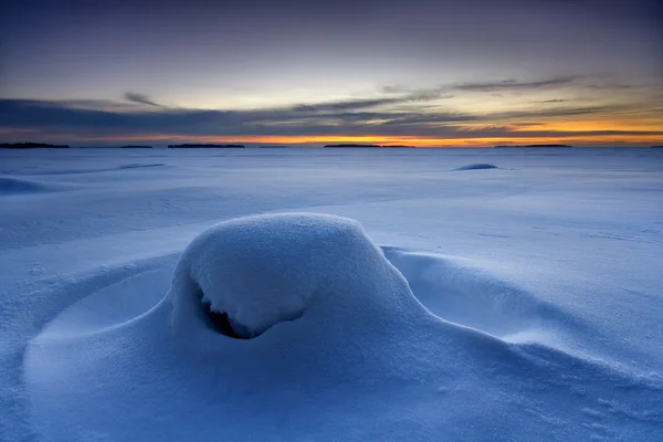 Spiaggia in mattina d'inverno — Foto Stock