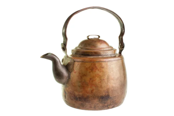 Koperen koffie pot — Stockfoto