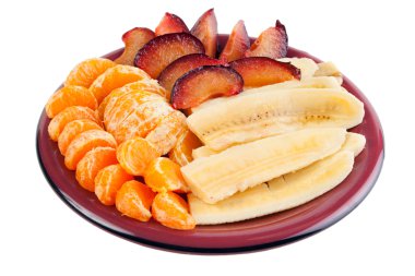 meyve tabağı üzerinde