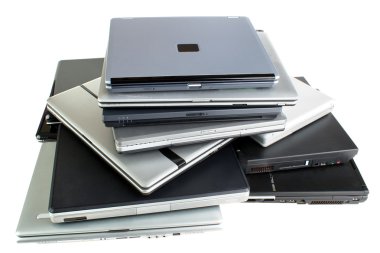 Stack of laptops