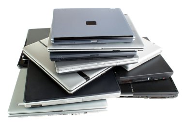 Stack of laptops clipart