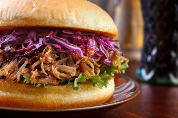 Pulled Pork Burger — Stockfoto