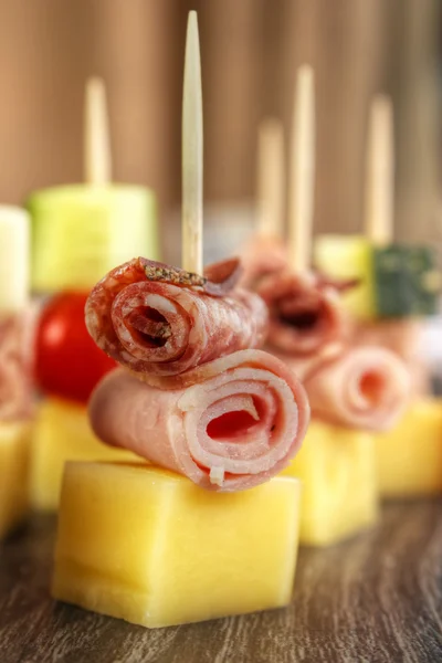 Party nibble cocktail sticks — Stock Photo, Image