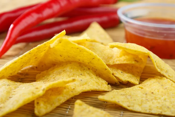 Nacho snacks closeup — Stock Photo, Image