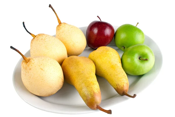 Pears, apples and nashi pears — Stock Photo, Image