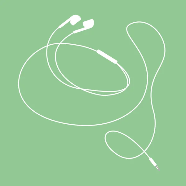 Λευκά ακουστικά με τη συμβολή — Διανυσματικό Αρχείο