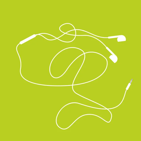 Λευκά ακουστικά με τη συμβολή — Διανυσματικό Αρχείο