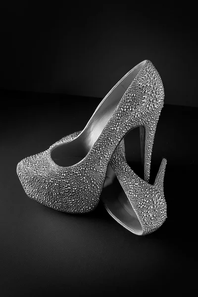 High heel with crystal and platform. — Stock Photo, Image