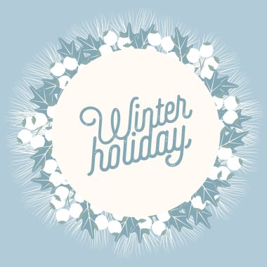Winter holiday card template