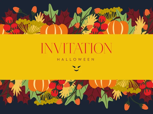 Halloween invitation card. — ストックベクタ