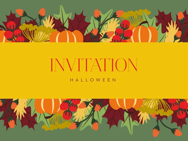 Halloween invitation card. — Stock Vector