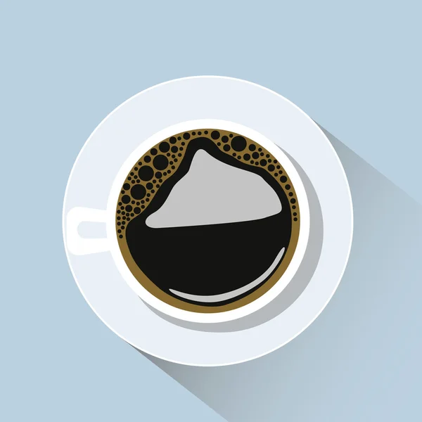 Płaskie filiżankę kawy. — Wektor stockowy