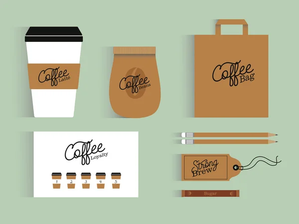 Mockup. Elementos da cafetaria . —  Vetores de Stock