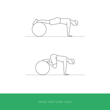 Fitness simgesi İsviçre topu egzersiz.