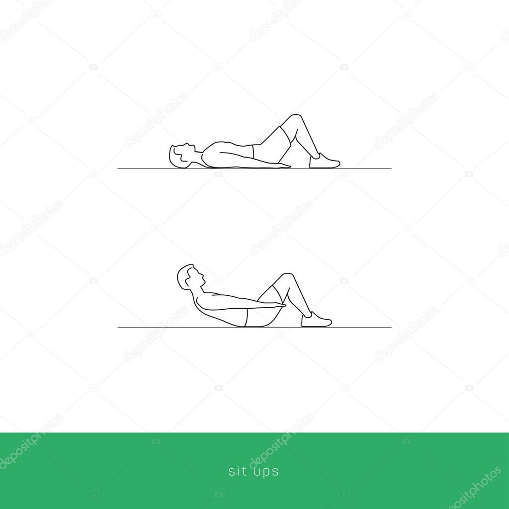 Fitness Icon abdominal sit ups workout.