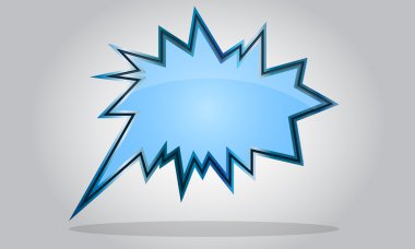 Sohbet balonu simgesinin - soyut vektör parlak konuşma