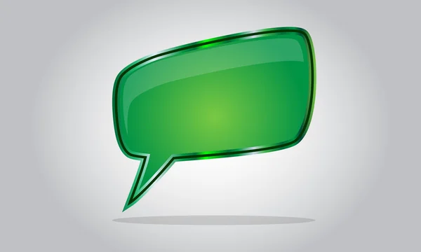 Icona bolla chat - discorso astratto vettoriale lucido — Vettoriale Stock