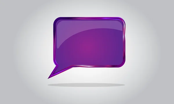 Icona bolla chat - discorso astratto vettoriale lucido — Vettoriale Stock