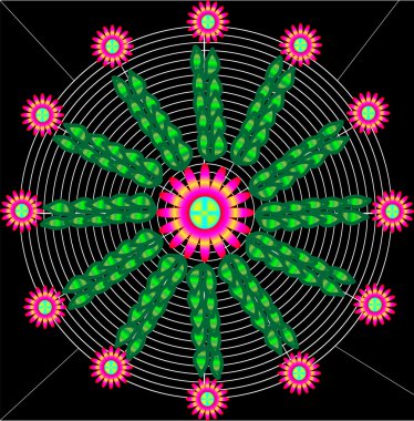 Çiçek açan web vektör