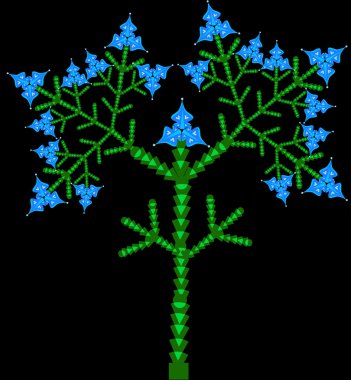 çiçekli ağaç vektör