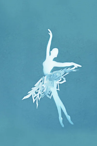 Öltözve egy szoknya hópehely kézzel balerina Stock Kép