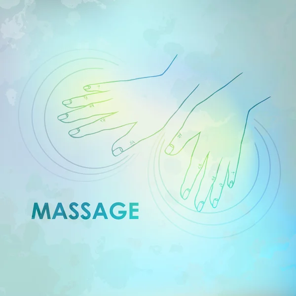 Logo massage vector image — Stock Vector