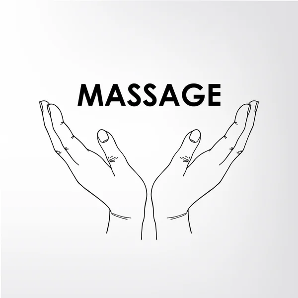 Logo massage vector image — Stock Vector