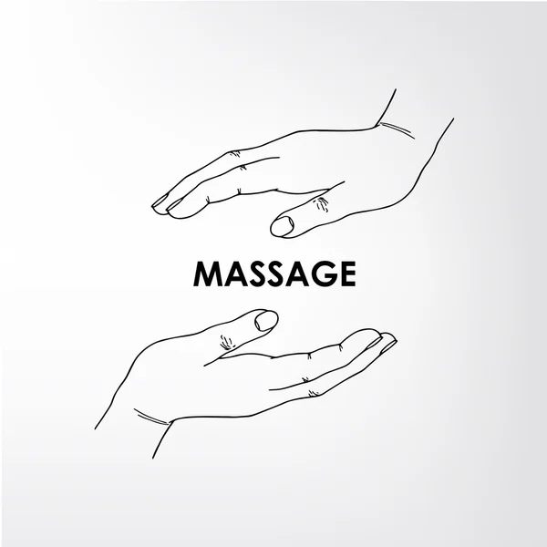 Imagem de vetor de massagem logotipo —  Vetores de Stock