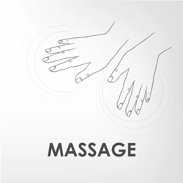 Logo massage vector image — Stock Vector