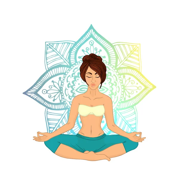 Yoga vector image — Stock Vector