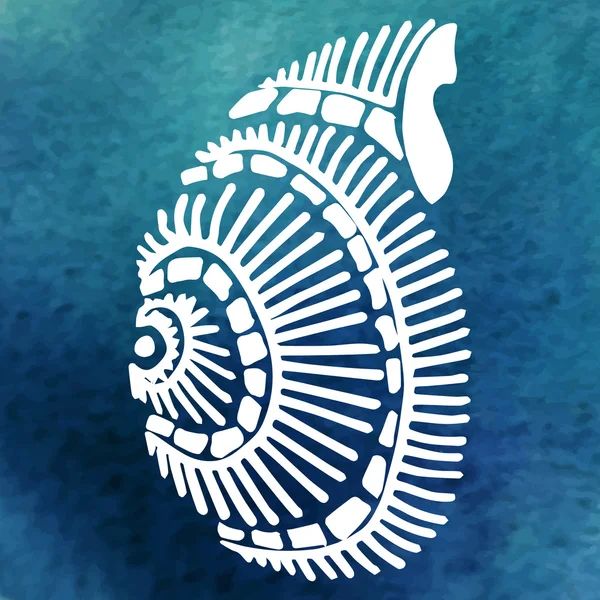 Coquille dans l'océan — Image vectorielle