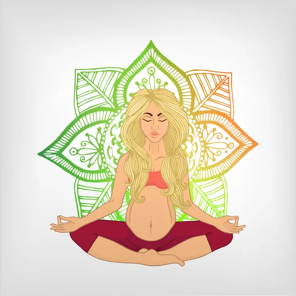 Yoga vector image — Stock Vector