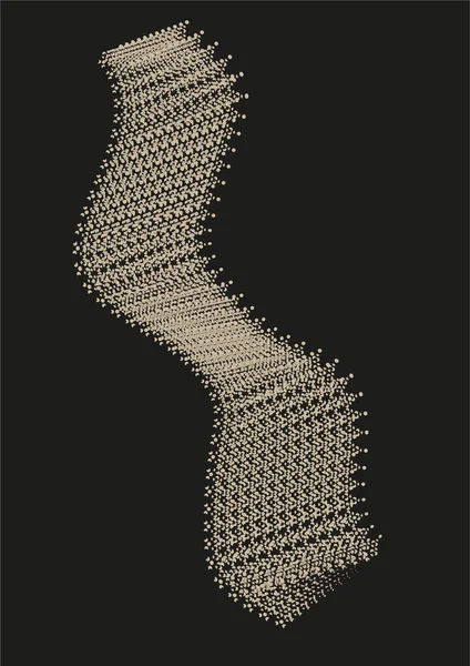 Böjda Eleganta Linjer Abstrakt Elegant Bakgrund — Stock vektor