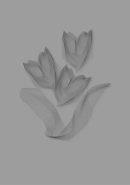 Abstraktní Jemné Květiny Vyrobené Autorským Štětcem Šaty Ložní Prádlo — Stockový vektor