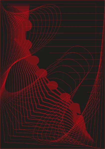 Abstracte Rode Lijntjes Een Zwarte Achtergrond Voor Design Rechtenvrije Stockvectors