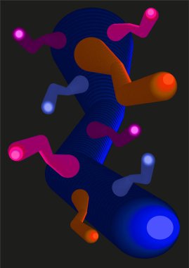 Afişler, posterler, web siteleri, davetiyeler, broşürler için soyut rakamlar