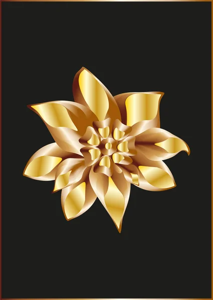 Image Abstraite Une Fleur Faite Rubans Satin Dans Style Kanzansha — Image vectorielle