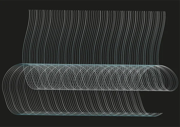 Lignes Courbes Abstraites Couleur Fée Délicate Dans Polygone Sur Fond — Image vectorielle