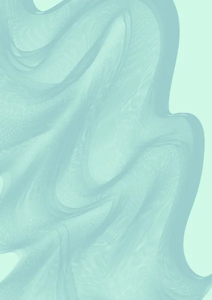 Minces Lignes Lisses Ressemblant Des Vagues Sur Fond Vert Doux — Image vectorielle