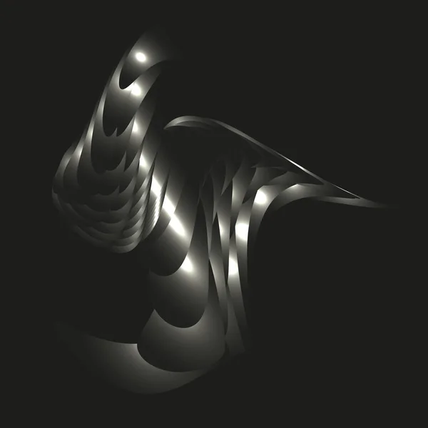 Абстрактное Изображение Птицы Пылающими Перьями — стоковый вектор