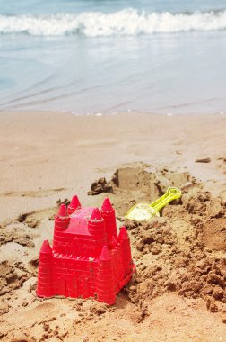  plastik çocuk oyuncakları kum plaj.