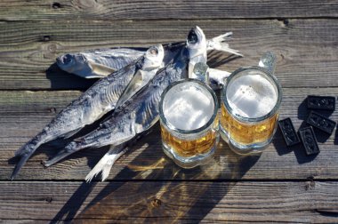  Bira ve bira için snack.