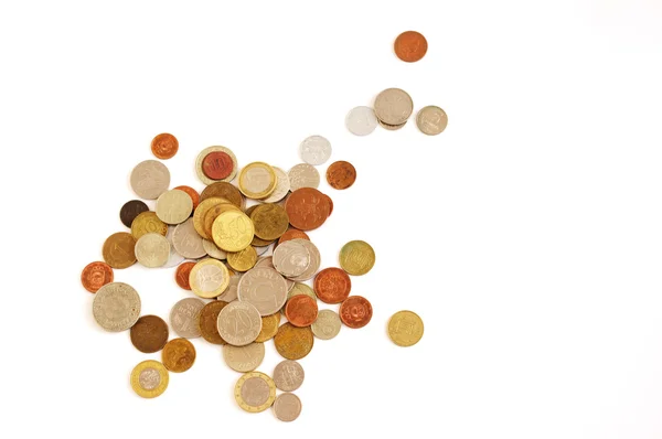 Recolha de moedas dos diferentes países — Fotografia de Stock