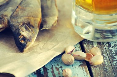 Bira ve bira snack.