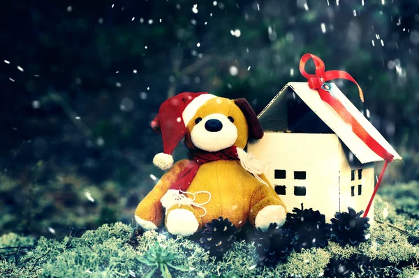 Noel veya Yeni Yıl için tebrik kartı