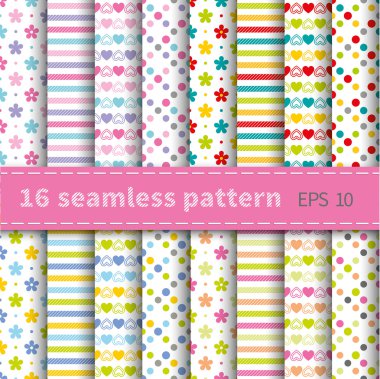 Colorful seamless patterns