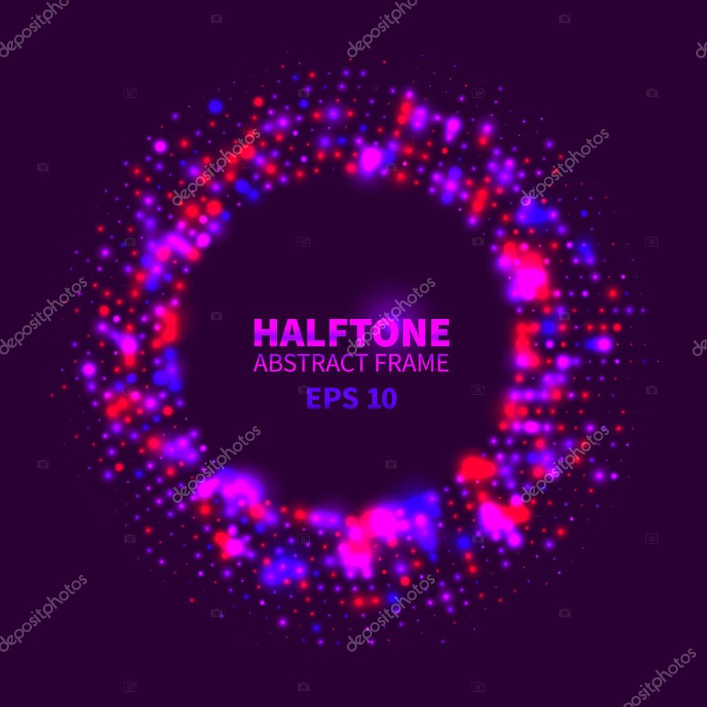 Disco Lights Round Frame Stock Vector Yarkova 79782762 Abstract Purple Round Frame Of Colorful Disco Lights Shining And Shimmering On The Black Background Vector By
