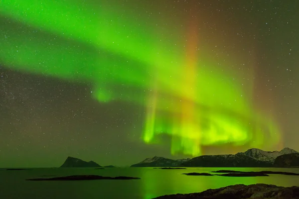 De Aurora Borealis in Noorwegen — Stockfoto