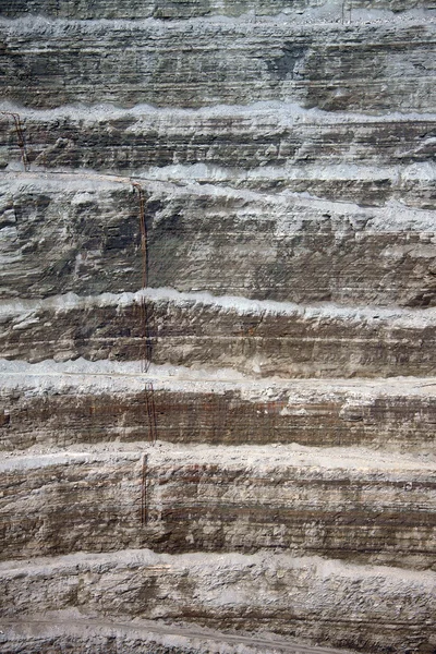Wall and road in a modern diamond mine — Stock Image Wall and road in a modern diamond mine Stock Photo