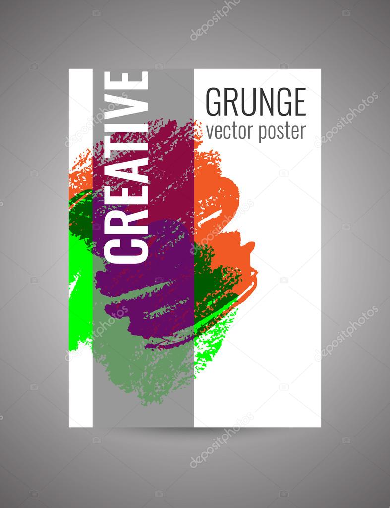 The poster in grunge style. Vector illustration